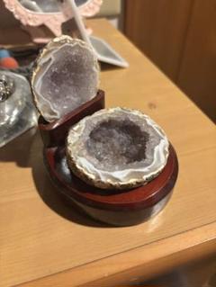 アメジスト 木製台座付き