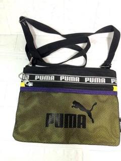 【美品】プーマ　PUMA メッシュサコッシュ イエロー/ブラック/パープル