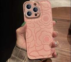 シンプル フラワー ピンク 花柄 ソフトケース 韓国 iPhoneケース