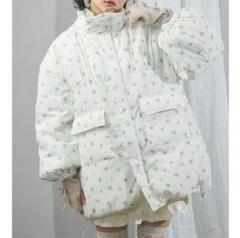 タグ付き 新品 merry jenny flowerパファーコート ピンクのサムネイル