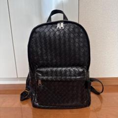 ボッテガヴェネタ イントレチャート バックパック カーフレザー 黒 ブラック