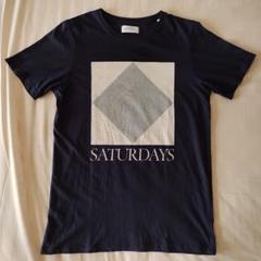 Saturdays NYC サタデーズニューヨークシティ 半袖Tシャツ ネイビー
