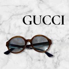 Gucci ULV0449S ラウンド型サングラス　ケース付き