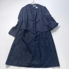 新品 リファンネ 東京ソワール ノーカラージャケット 光沢織り