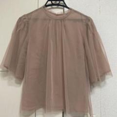 お値下げです　mystywoman シャーリングチュールシアピンクベージュ