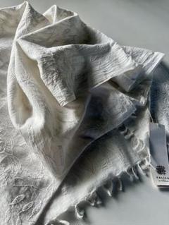 CALICO キヤリコ　ストール　カディ　手織り　刺繍　インド手仕事　未使用 CALICO キヤリコ ストール カディ 手織り 刺繍 インド手仕事 未