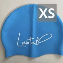 XS サイズ　大人　スイムキャップ シリコン ブルー 青 水泳帽