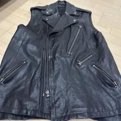 【本革】ダブル ライダース ジャケット レザー ベスト 革