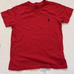 ポロ・ラルフ・ローレン 赤 Vネック Tシャツ