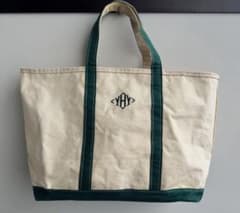 80s ビンテージ L.L.Bean 薪用 トートバッグ 松ぼっくり柄