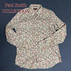 ポールスミス コレクション 総柄プリントシャツ 長袖 ブルー 花柄 メンズ L