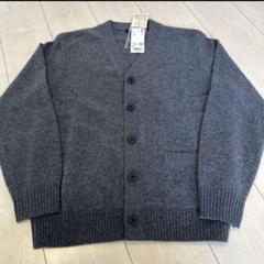 UNIQLO ユニクロ　ラムVネックカーディガン　グレー　S