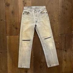 USA 90's levi's 501 black denim 後染めのサムネイル