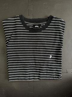 stussy pin striped ss crew 23ss ボーダーTシャツ
