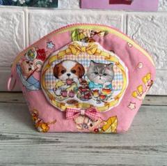 sacchi様☆コヤンイサムチョン☆ミニミニぺたんこポーチ　林檎ピンク　ルミ コヤンイサムチョン TEATIME ラウンドファスナーポーチ ルミ