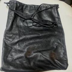 お値下げpostelegant 巾着レザーバッグ黒　ポステレガント※追記してます お値下げpostelegant 巾着レザーバッグ黒 ポステレガント※追記し