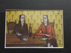 ベルナール・ビュッフェ「Voiiers le matin」希少画集の額装画 ベルナール・ビュッフェ「Voiiers le matin」希少画集の額装画