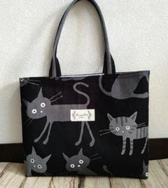 グレーにゃんこのシンプルトートバッグ