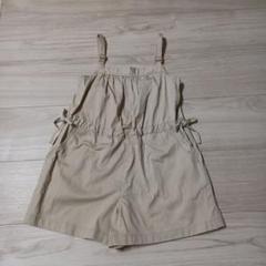 ファミリア　サロペット　120　ズボン　ベージュ　横ファスナー　シンプル
