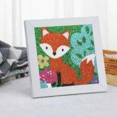 ダイヤモンドアート きつね キッズ ダイヤモンド刺繍 手芸 ビーズ アート 狐