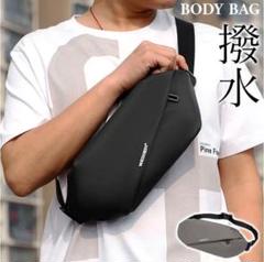 新品 ボディバッグ 大容量 撥水 ボディバック ウエストポーチ ブラック 黒