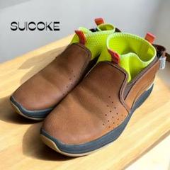 美品　SUICOKEモックシューズ　ブラウン　24cm