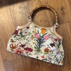 正規品　グッチ　フローラル　バンブー　バッグ