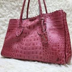 FURLA ピンクベージュクロコダイル型押し ハンドバッグ FURLA - FURLA クロコ型押しハンドバッグの通販 by RB's shop