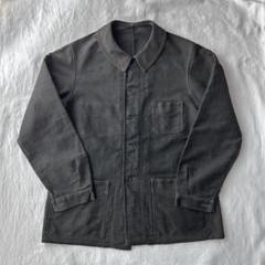 50s ブラックモールスキン ルモンサンミッシェル ボロ 50s LE MONT ST MICHEL BLACK MOLESKIN JACKET / ヴィンテージ