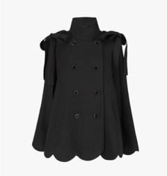 Bibiy ODETTE CAPE ケープコート黒ドット柄　❗️お値下げしました❗️ Bibiy. ODETTE CAPE 黒 ドット柄 ポンチョ・ケープコート