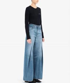 MM6 Blue Pintuck Flared Jeans メゾンマルジェラ MM6 Blue Pintuck Flared Jeans メゾンマルジェラ（MM6 Maison