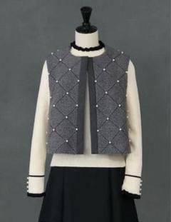 ルネ　Rene ホワイト・ブラック ジレ フォクシー ルネ Rene ホワイト・ブラック ジレ フォクシー