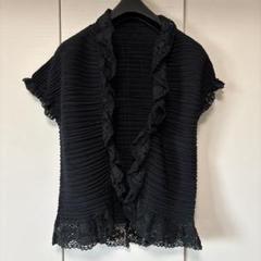 Yukiko Hanai - YUKIKO HANAI(ユキコハナイ) カーディガン サイズ10 L レディース美品  - 黒 長袖/肩パッド Yukiko Hanai - YUKIKO HANAI(ユキコハナイ) カーディガン