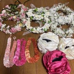 フラダンス　シェルネックレス他かさ飾りセット　マウナロア フラダンス シェルネックレス他かさ飾りセット マウナロア