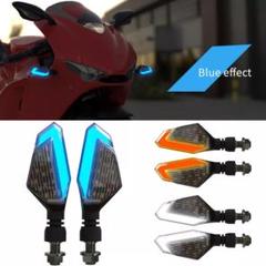 NEWタイプ (色ホワイト)バイク用 ウィンカー 2本 ポジションランプ