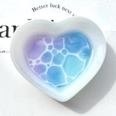 レジン小皿　アクセサリートレイ　ハート　海塗り　パステルカラー　ハンドメイド