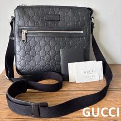 美品 GUCCI グッチ シマレザー GG柄 ショルダーバッグ メッセンジャー