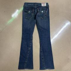 美品✨TRUERELIGION/トゥルーレリジョン ダメージ加工 フレア y2k TRUERELIGION トゥルーレリジョン JOEY 鬼フェード ダメージ加工