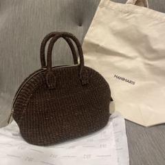 Manimaris アバカボストン mini チョコかごバッグ ショルダー