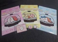 ちいかわ くら寿司 クリアファイル 缶バッチ マグネット メッセージカード