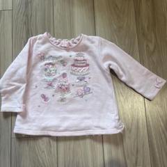 mezzo piano メゾピアノ ケーキ刺繍 ピンク トレーナー 90cm