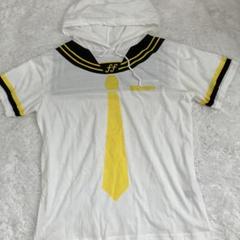 初音ミク × しまむら　鏡音レン　Lサイズ　半袖　パーカー　フード付き　Tシャツ