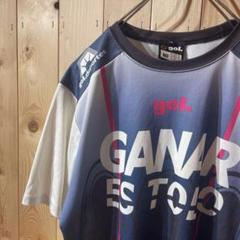 AE5891 gol 半袖Tシャツ ホワイト ネイビー メンズ XL ポスのサムネイル