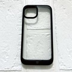 iPhone 13 ケース 背面透明ケース ブラック 黒