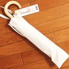 新品未使用　COKAGE+ 3段折りたたみ傘　日傘 ライラック×リリィホワイト 新品未使用 COKAGE+ 3段折りたたみ傘 日傘 ライラック×リリィ