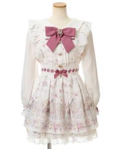 LIZLISA Melody Bunny柄ワンピース ピンク 長袖 量産型