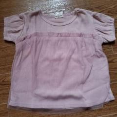 Cool Beans リブ素材 ピンク Tシャツ 100　半袖　夏服　レース