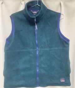 90s LLBean ワンポイントロゴ刺繍 フリースベスト 古着 エルエル