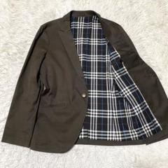 良品✨Burberry テーラード ノバチェック 茶 メタルボタン ストレッチ