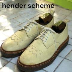 希少hender schemeレースアップシューズ　オフホワイト　クレープソール